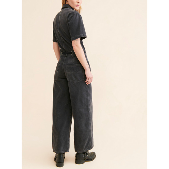 Free People Edison Wide Leg Coverall in Nightlite - Picture 9 of 9